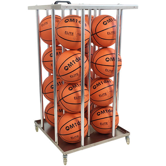 Elite basketball  boldvognspakke med 16 bolde